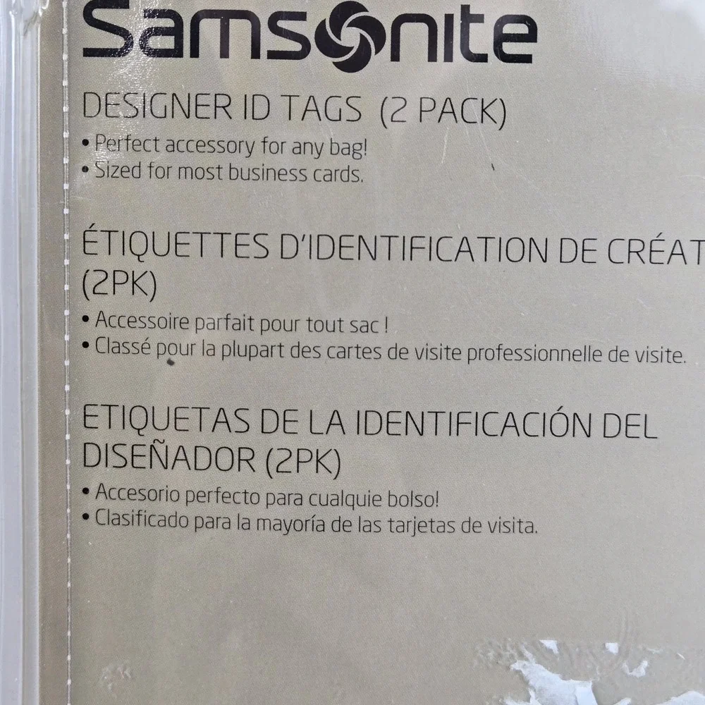 Samsonite Designer‎ ID Luggage Tags - 2 Pack Football Sports Theme NEW SEALED